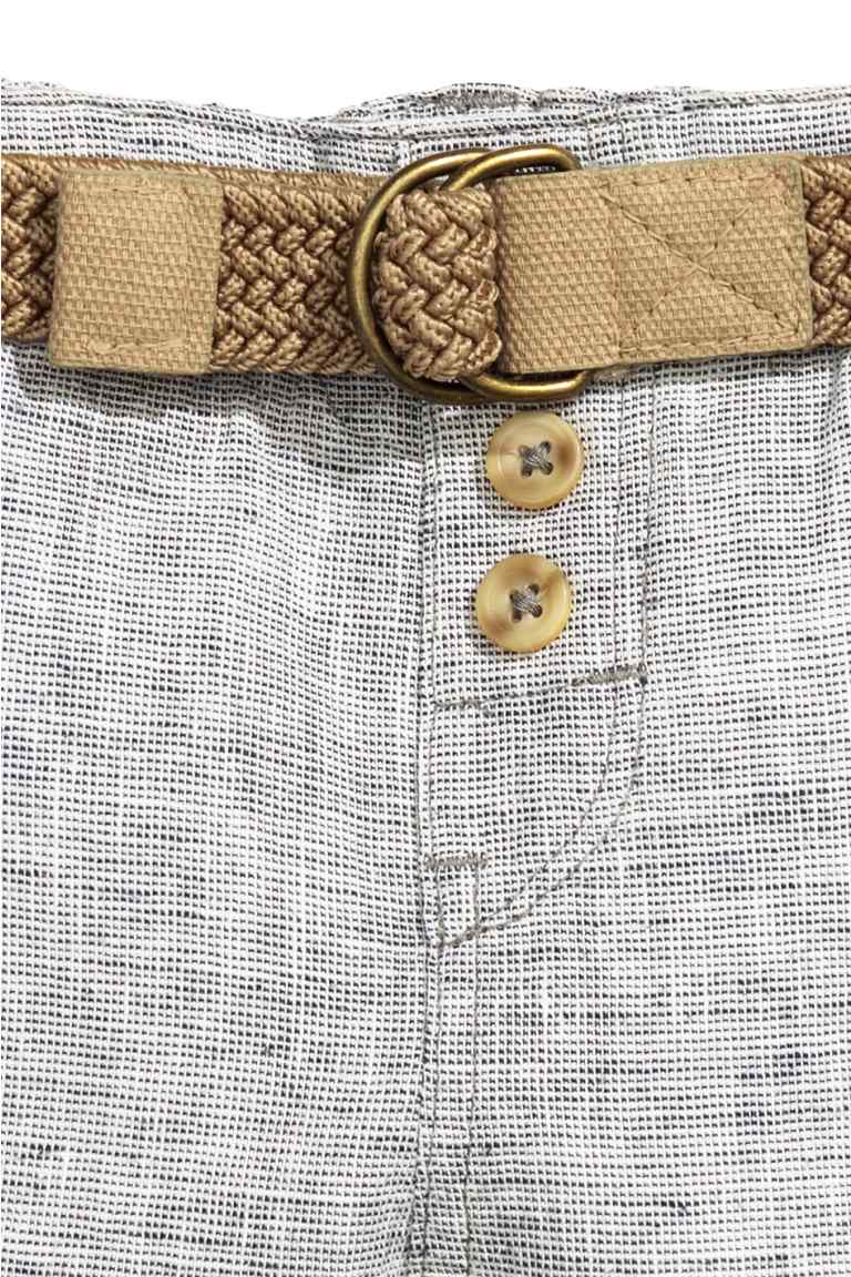 Linen-blend trousers